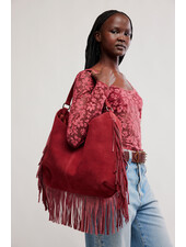 Free People Finn Fringe Shoulder Bag | Merlot