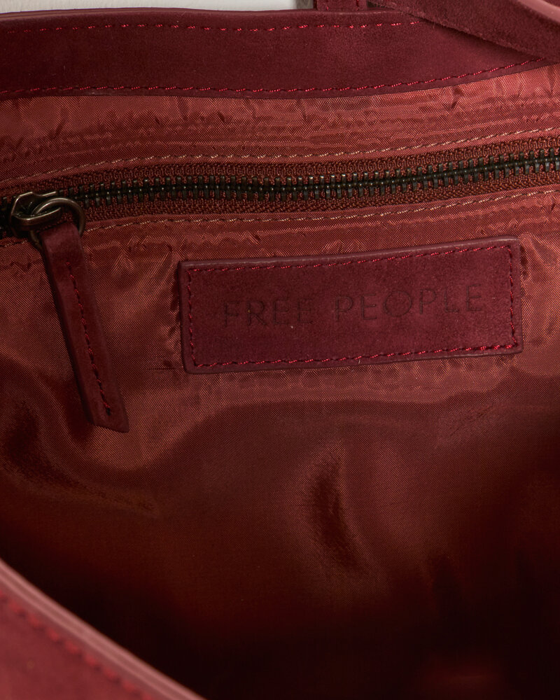 Free People Finn Fringe Shoulder Bag | Merlot