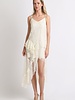 Shakiera Asymmetrical Midi Slip Dress | Ivory