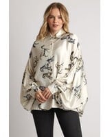 Hollie Horse Satin Blouse
