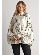 Hollie Horse Satin Blouse