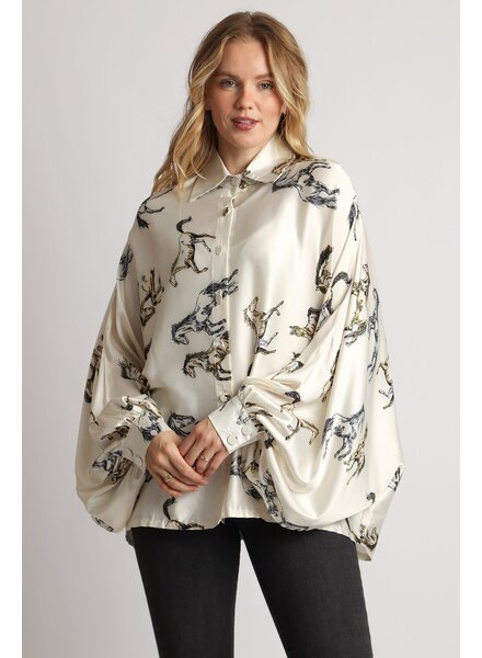 Hollie Horse Satin Blouse