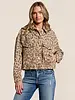 Studded Cheetah Denim Jacket