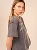 Bird Embroidered Mineral Wash Tee