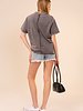 Bird Embroidered Mineral Wash Tee