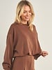 Cellie Cropped Crewneck Sweatshirt | Brown
