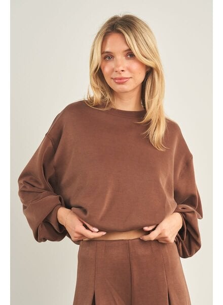 Cellie Cropped Crewneck Sweatshirt