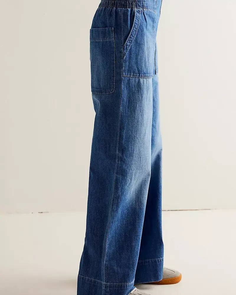 Free People Breezy Denim Pull-On Jeans | Cobalt