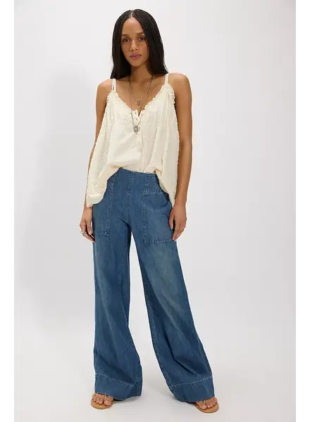 Free People Breezy Denim Pull-On Jeans | Cobalt
