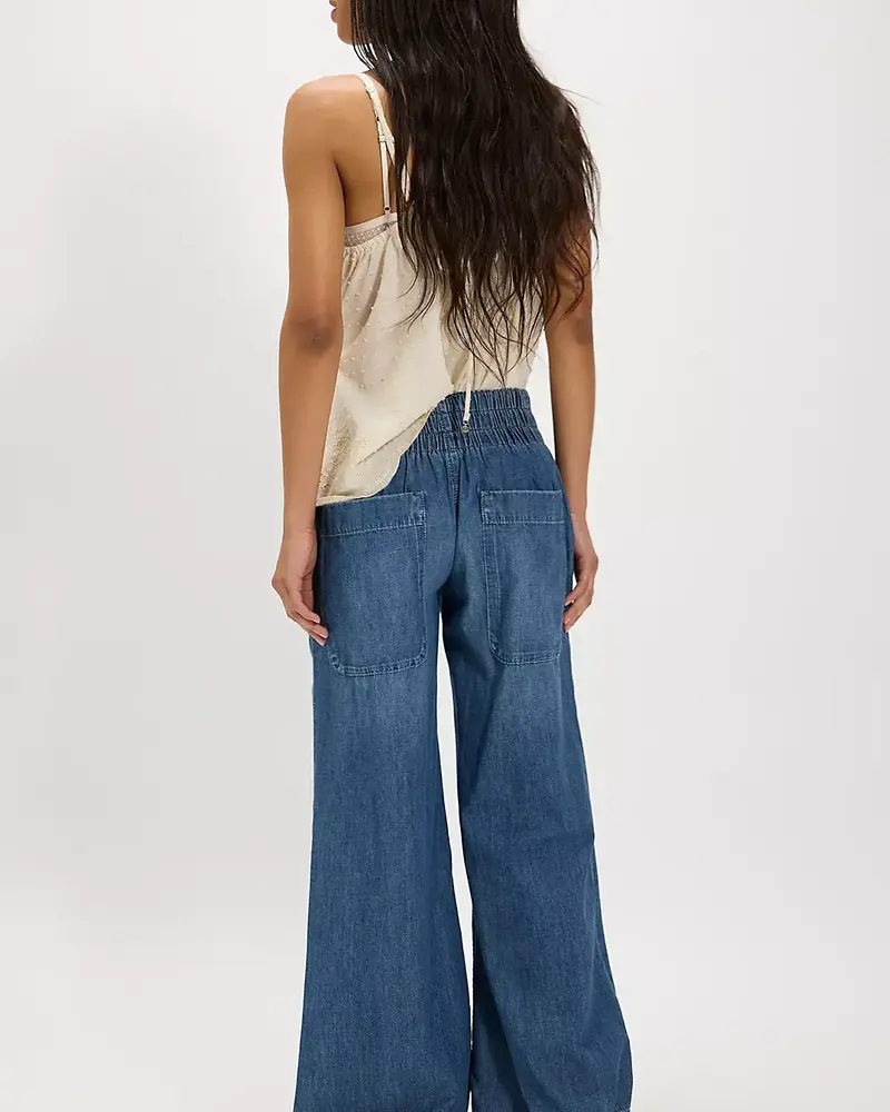 Free People Breezy Denim Pull-On Jeans | Cobalt