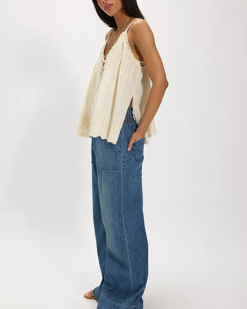 Free People Breezy Denim Pull-On Jeans | Cobalt
