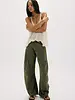 Free People Spotlight Washed Barrel Chino Trousers | Olive