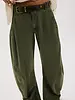 Free People Spotlight Washed Barrel Chino Trousers | Olive
