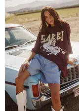 Sabbi Rhinestone Tee Chocolate Tee