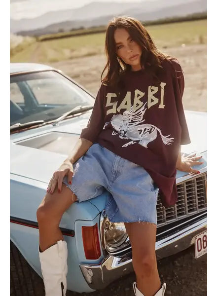 Sabbi Rhinestone Tee Chocolate Tee