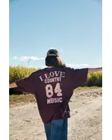 Sabbi I Love Country Music Tee | Chocolate