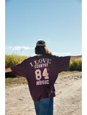 Sabbi I Love Country Music Tee | Chocolate