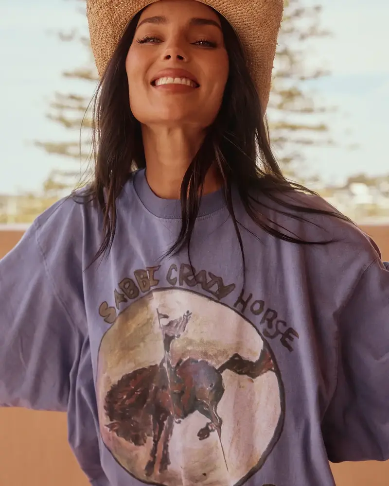 Sabbi Crazy Horse Tee Dusty | Lavender