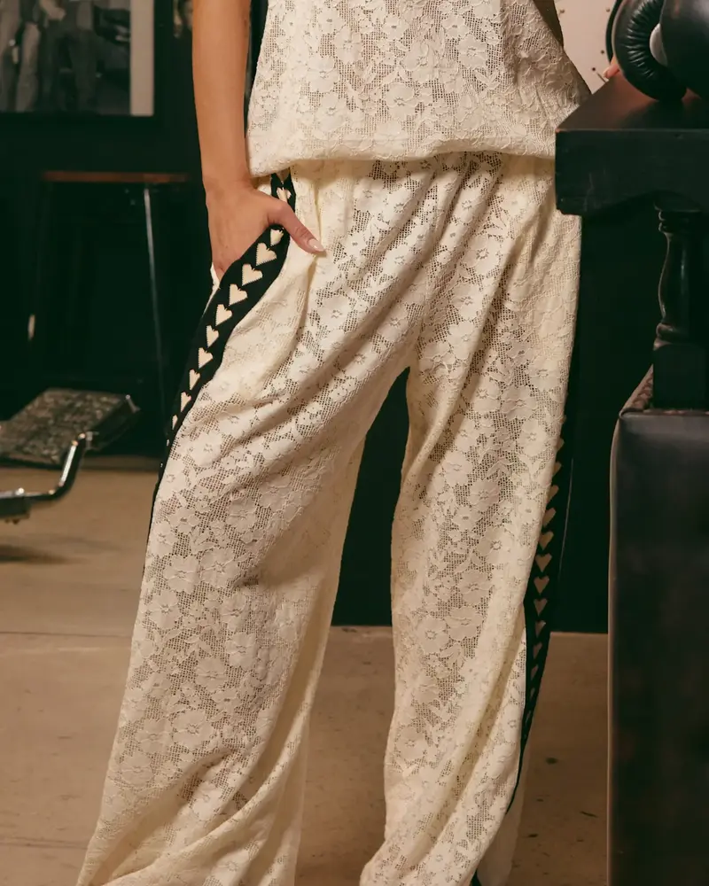 Sabbi The Raving Hearts Pants Lace | White