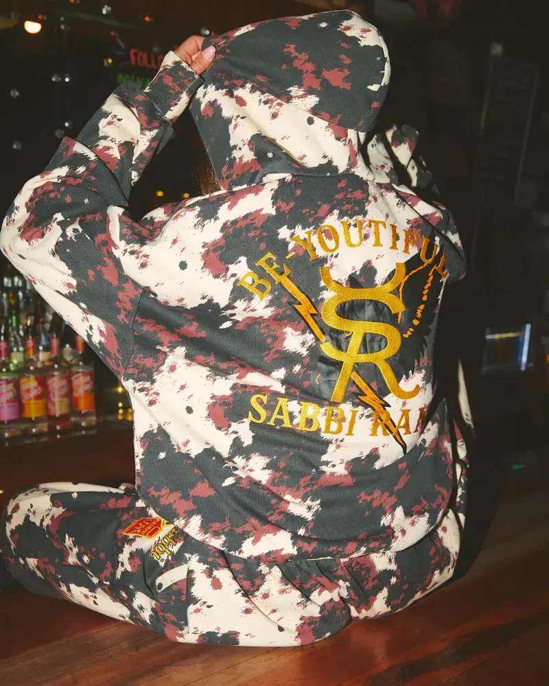 Sabbi Cowprint Sabbi Ranch Zip Hoodie