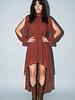 Heidi High Low Halter Dress | Red Brown