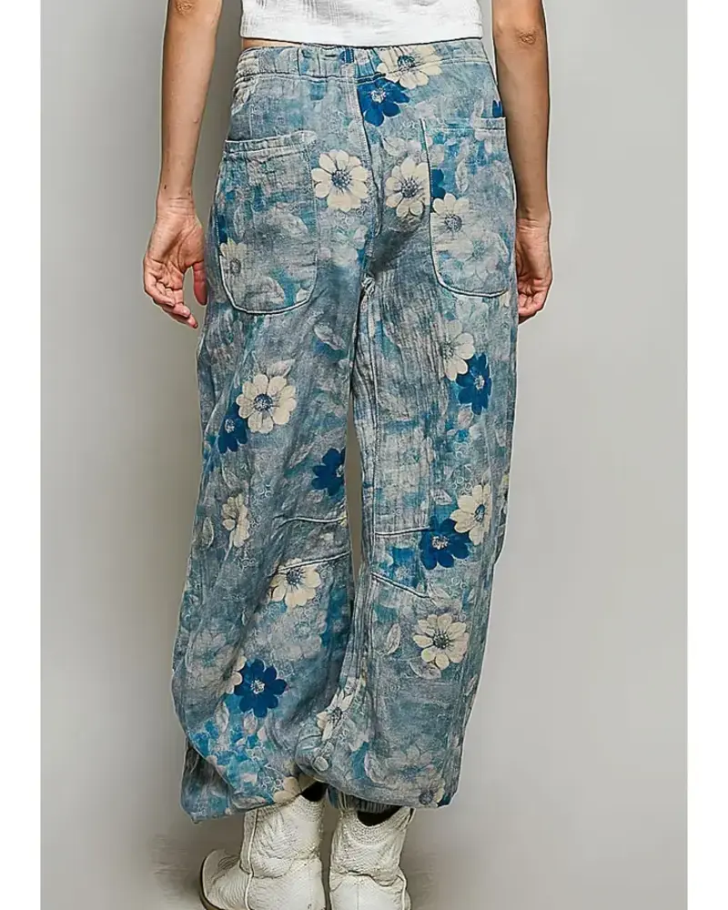 Vintage Twill Floral Pants | Floral