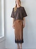Sabrina Satin Midi Skirt