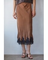 Sabrina Satin Midi Skirt