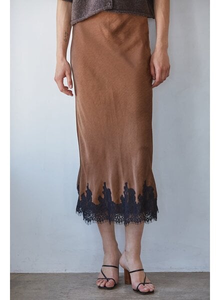 Sabrina Satin Midi Skirt