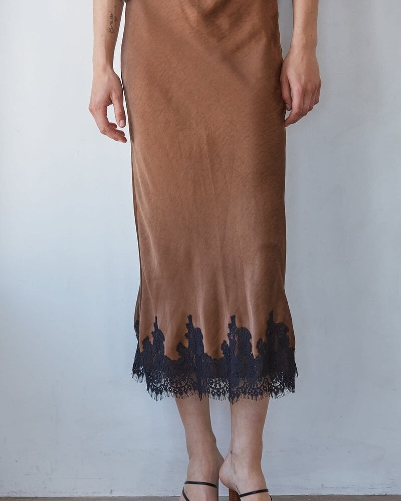 Sabrina Satin Midi Skirt