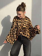 Lachlan Leopard Satin Blouse