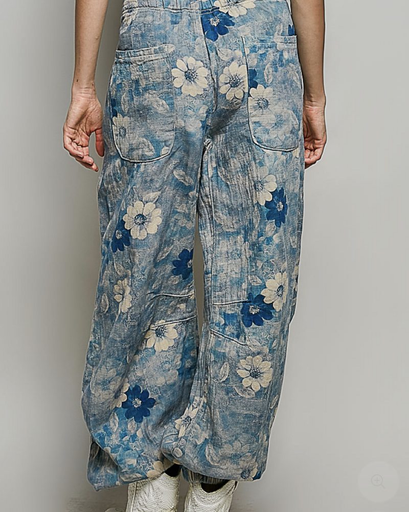 Vintage Twill Floral Pants | Floral