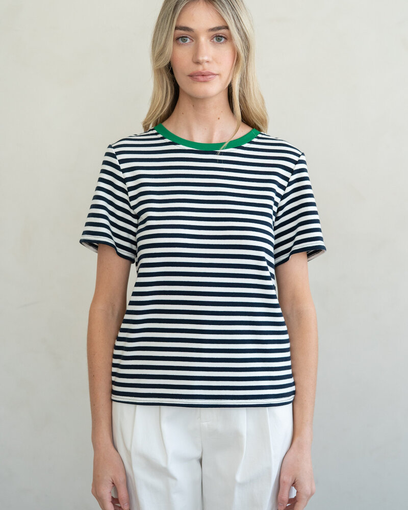 Lillian Tee | Navy Stripe