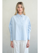 Gathered Sleeve Blouse | Blue
