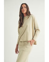 Lanie Long Sleeve Jersey Top | Taupe