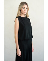 Lockie Bubble Hem Tank | Black