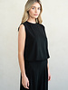 Lockie Bubble Hem Tank | Black