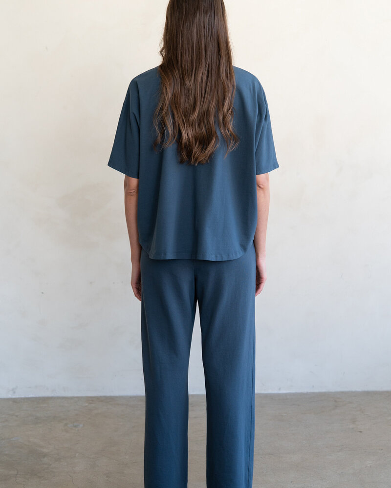 Adley Crew Top | Charcoal Blue