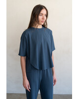 Adley Crew Top | Charcoal Blue