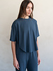 Adley Crew Top | Charcoal Blue