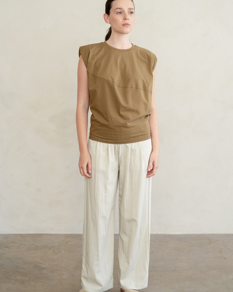 Seam Detail Tee | Moss