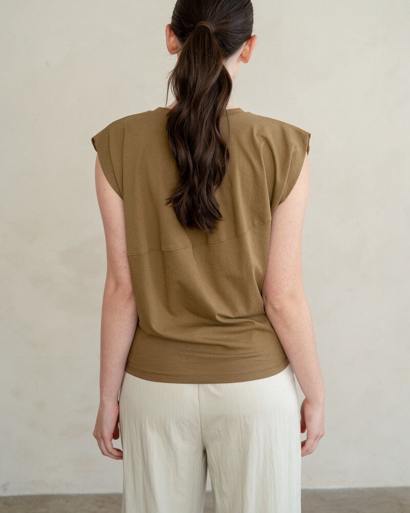 Seam Detail Tee | Moss