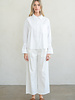 Gathered Sleeve Blouse | White