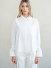 Gathered Sleeve Blouse | White