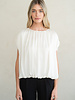 Gathered Neck Bubble Blouse