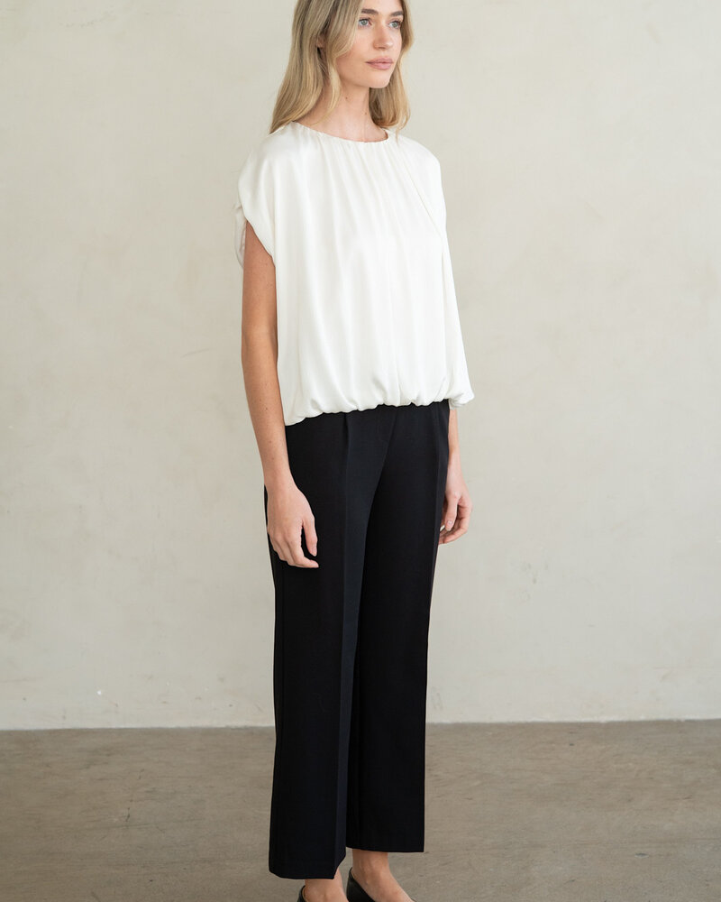 Gathered Neck Bubble Blouse