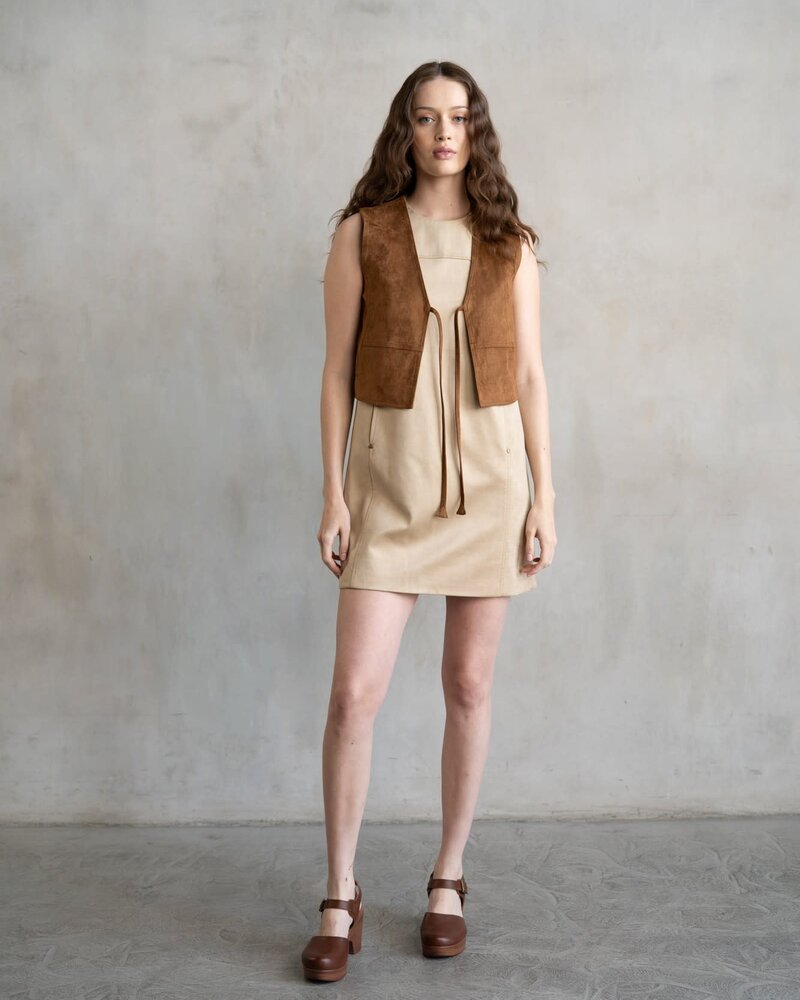 Lucia Suede Vest Top
