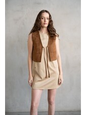 Lucia Suede Vest Top