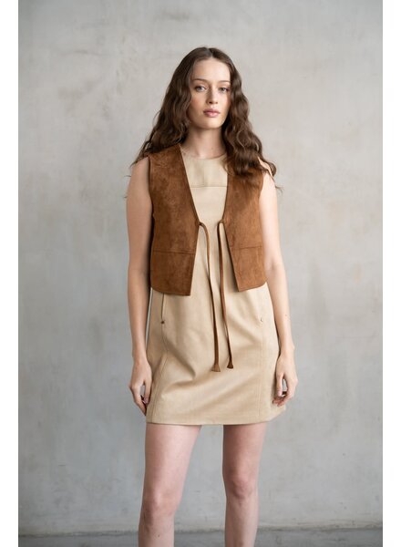 Lucia Suede Vest Top