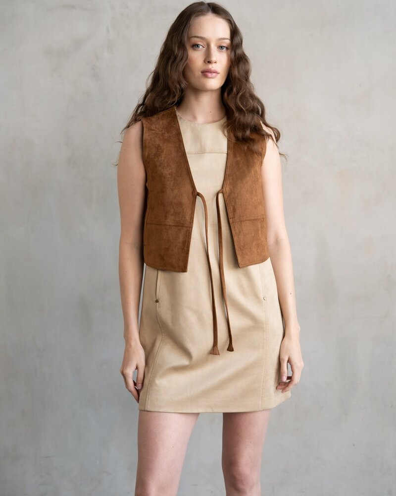 Lucia Suede Vest Top